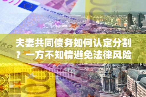 北京夫妻共同债务如何认定分割？一方不知情避免法律风险必看！
